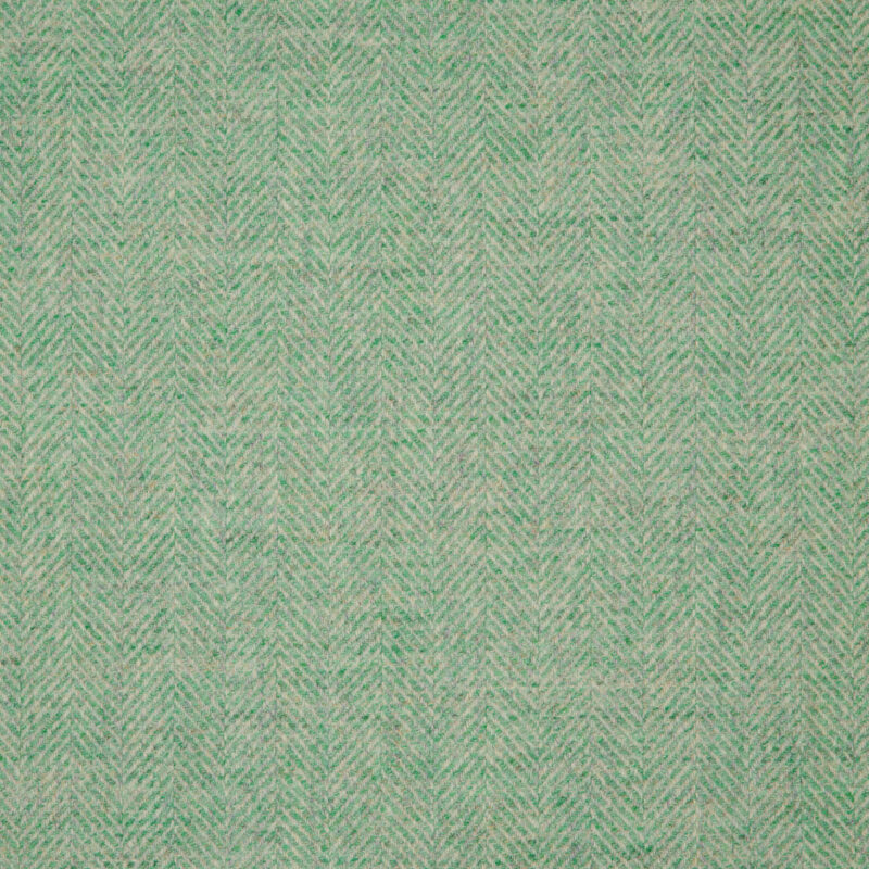 mint green herringbone wool fabric