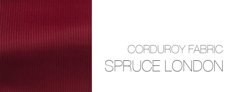 corduroy furnishing fabric in berry red